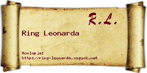 Ring Leonarda névjegykártya